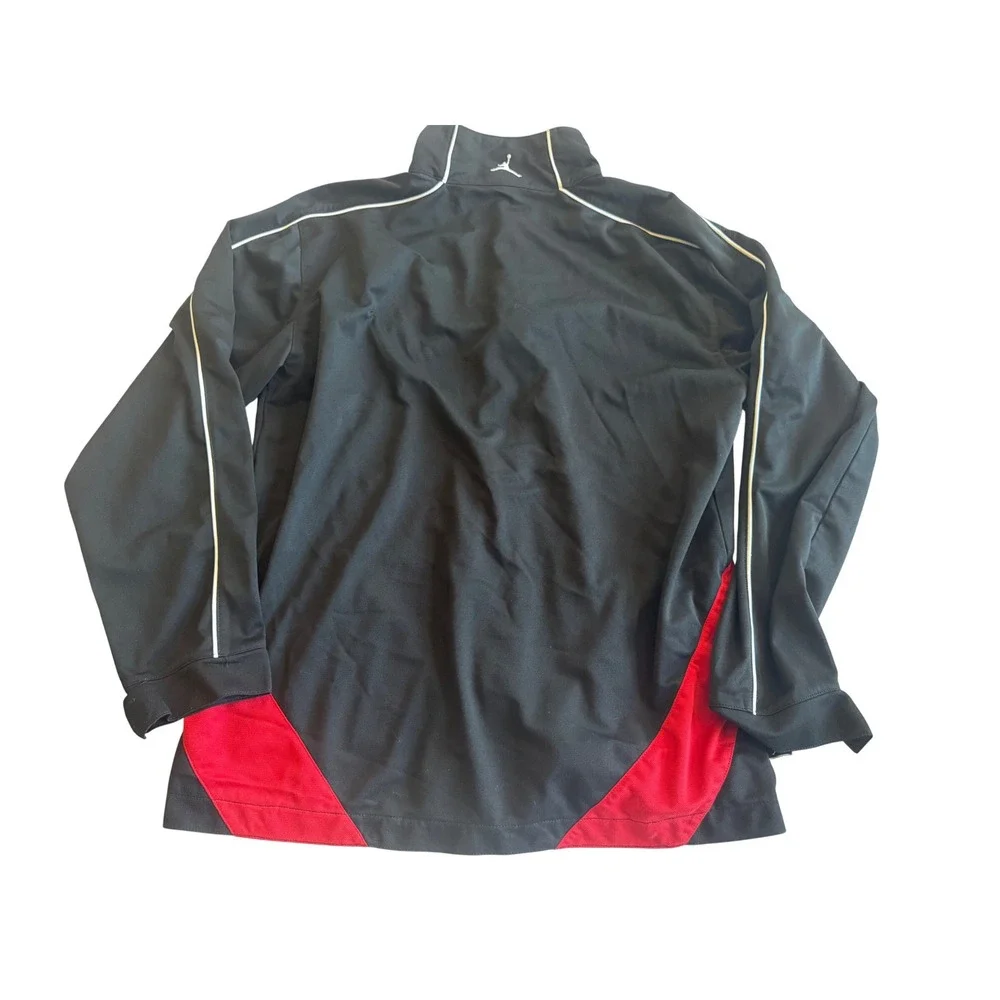 Jordan Mens Track Jacket Large Black Red Full Zip Athleisure Training Sports Gym